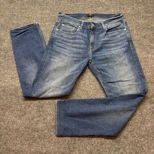 7 For All Mankind Mens 34x30 Jeans Medium Wash Straight Premium Denim